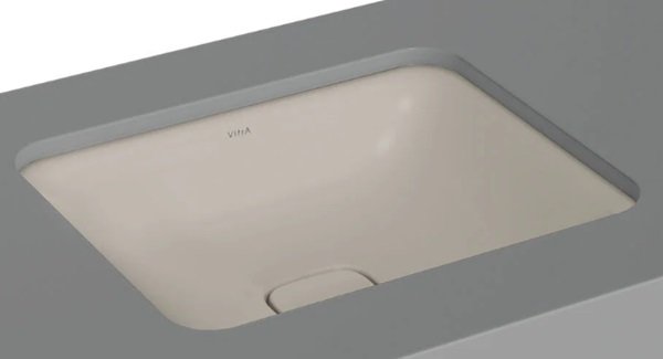 Vitra 7534B020-1083 Metropole Dikdörtgen Tezgahaltı Lavabo Mat Bej.